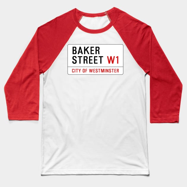 Baker Street sign, 221B, Sherlock Baseball T-Shirt by fandemonium